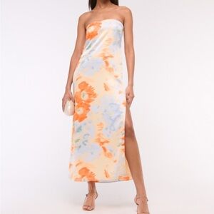 Abercrombie and Fitch Julia Strapless Slip Maxi Dress